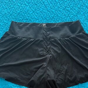 JoyLab Black Lace-Up Athletic Shorts